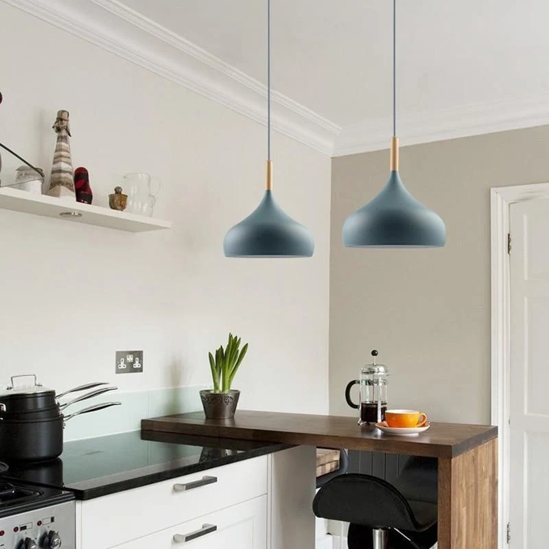 Wisząca lampa Aether Macaroon z matowym wykończeniem, aluminium