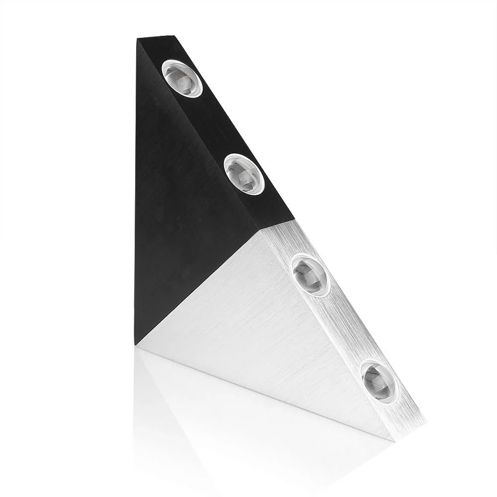 Modern LED Triangle Wall Lamp Made from Aluminum Iron and Crystal
