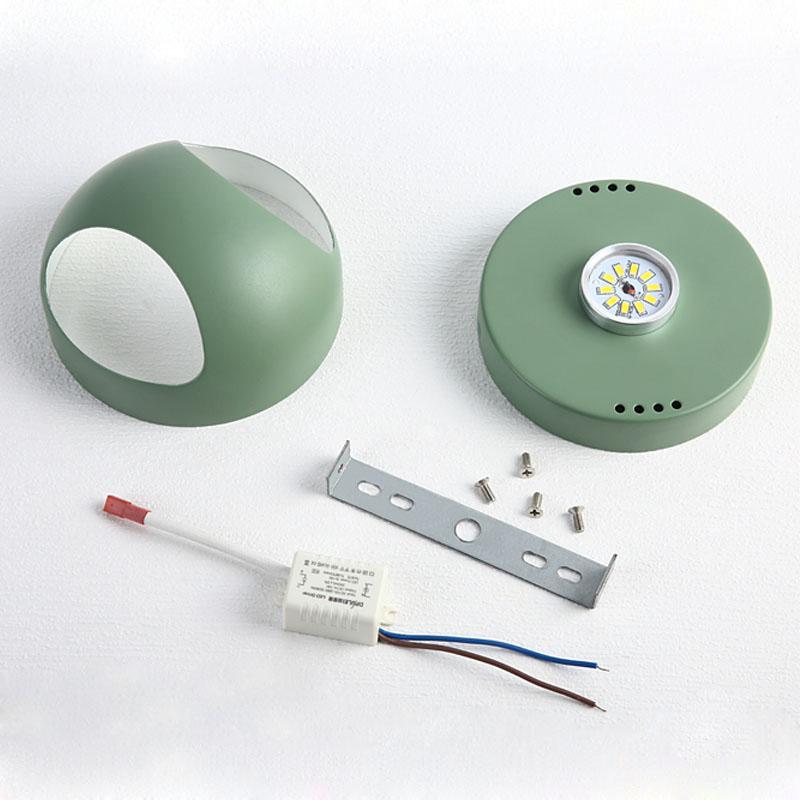 Lámpara circular nórdica moderna de rebote de luz Acacia en blanco cálido