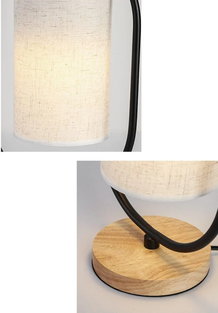 Zola Modern Desktop Lamp with Wood and Iron Build for Calm Room Light