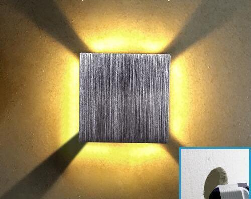 Modern LED Cube Box Wall Lamp in Aluminum for Sleek Wall Lighting