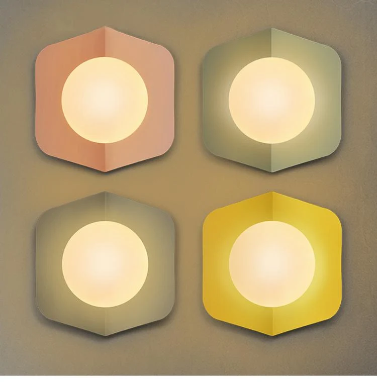 Arnold Modern Nordic Candy Wall Lamp in Iron and Acrylic